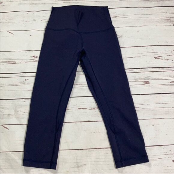Lululemon Navy Blue Crop Leggings - Picture 3 of 10